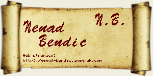 Nenad Bendić vizit kartica